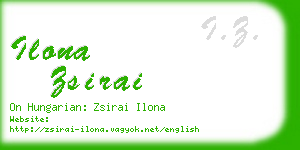 ilona zsirai business card